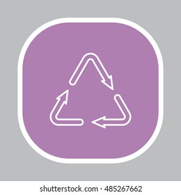 sign waste processing, web line icon. 