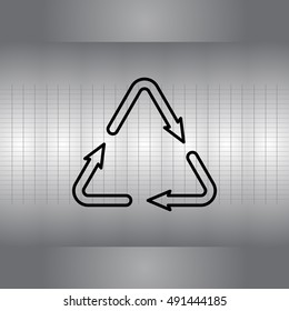 sign waste processing, web line icon. 