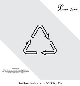 sign waste processing, web line icon. 