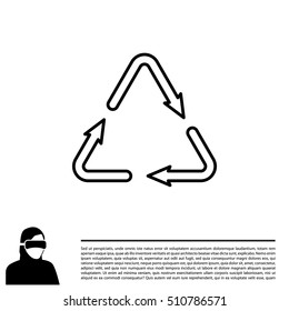 sign waste processing, web line icon. 