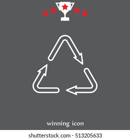 sign waste processing, web line icon. 