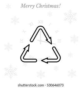 sign waste processing, web line icon. 