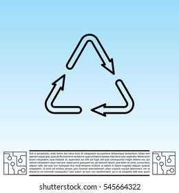 sign waste processing, web line icon. 