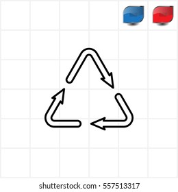 sign waste processing, web line icon. 