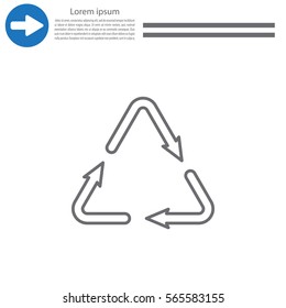 sign waste processing, web line icon. 