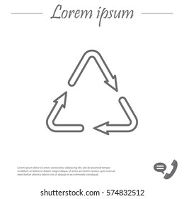 sign waste processing, web line icon. 