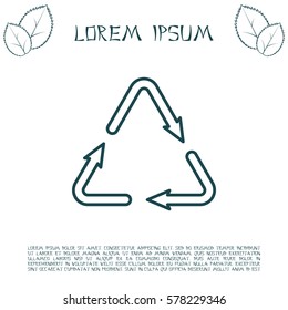 sign waste processing, web line icon. 