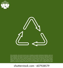 sign waste processing, web line icon. 