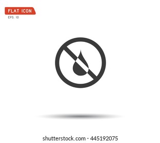 sign water drop forbidden, no wet logo vector illustration