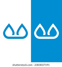 sign of water drop logo on different background logo vector icon illustration design 