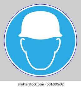 The Sign of wear safety helmet 