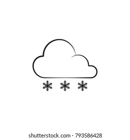 sign weather snow icon. Elements of weather signs icon. Premium quality graphic design. Signs, outline symbols collection icon for websites, web design, mobile app, info graphic on white background