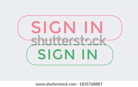 sign in web button. sign in text button. sign in signs icons label banner set. sign in