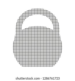Sign weight for sports, black on a white background, squares, vector