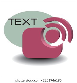 The sign of the wi-fi button is folly.Central point of waves. Vector design connect logo 