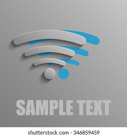Sign wifi on a gray background