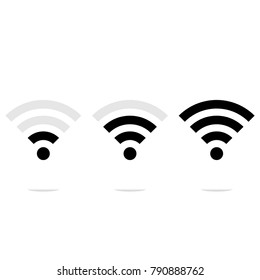 Sign WI-FI, signal level, vector.
