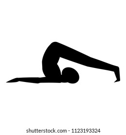 sign woman in a yoga pose