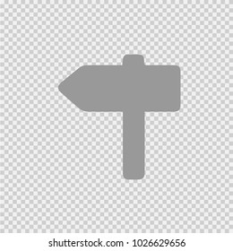 Sign wood vector icon eps 10. Information signboard simple isolated pictogram.