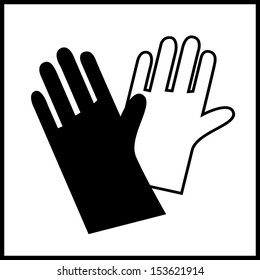 sign work gloves