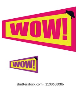 Sign "WOW!" with UFO