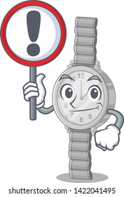 With sign Wristwatch in the cartoon jewelry box
