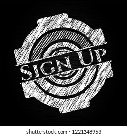 Sign Up written with chalkboard texture