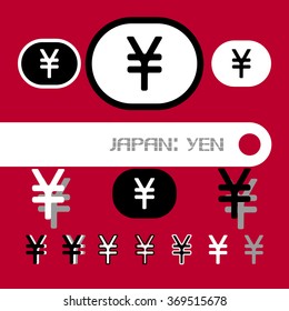 Sign yen.
Graphical representation of the currency symbol, simple, symbolic image.
