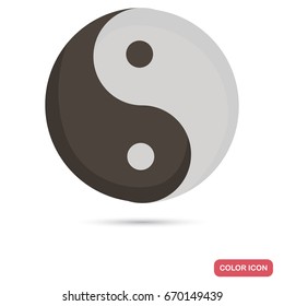 Sign of Yin and Yang color flat icon for web and mobile design