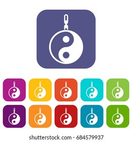 Sign yin yang icons set