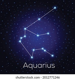 Sign of the zodiac Aquarius. Vector illustration.