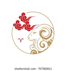 Sign of Zodiac. Aries.