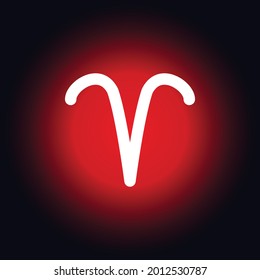 Sign of the zodiac Aries. Vector illustration.