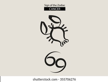 Sign of the Zodiac. Calligraphy. Vector. Symbol