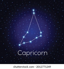 Sign of the zodiac Capricorn. Vector illustration.