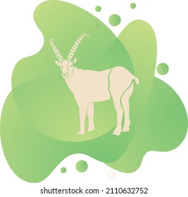 Sign of the zodiac Capricorn.
Vector image suitable for printing. Their element is earth according to the horoscope, so they are created in a green shade. The graphic depicts a noble Capricorn.