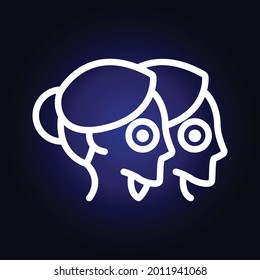 Sign of the zodiac Gemini. Vector illustration.