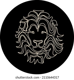 Sign of the zodiac Leo.
Vector image.