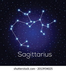 Sign of the zodiac Sagittarius. Vector illustration.