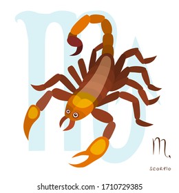 Sign of the zodiac Scorpio. Constellation of the Scorpion.