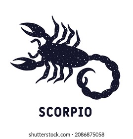 Sign of the zodiac Scorpio. Constellation of the Scorpion. Scorpio zodiac symbol.