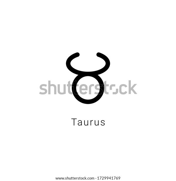 Sign Zodiac Taurus Bull Stock Vector Royalty Free 1729941769