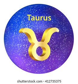 Sign of the zodiac Taurus is the starry sky, vector Illustration.