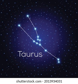 Sign of the zodiac Taurus. Vector illustration.