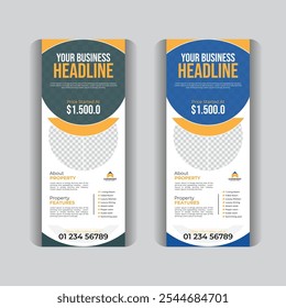 Beschriftung Werbung Design vertikale Layout, Immobilien Verkauf Roll-up Pull-up-Banner, x Banner Vorlage

