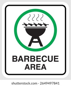 signage of area with permission for barbecue