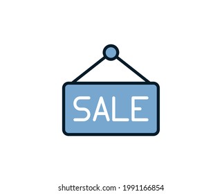 Signage flat icon. Thin line signs for design logo, visit card, etc. Single high-quality outline symbol for web design or mobile app. Marketing outline pictogram.