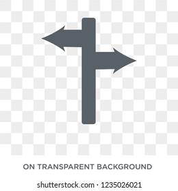 Signage icon. Trendy flat vector Signage icon on transparent background from Maps and Locations collection. 