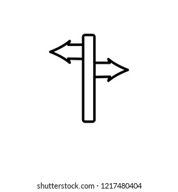 Signage icon. Trendy modern flat linear vector Signage icon on white background from thin line Maps and Locations collection, editable outline stroke vector illustration