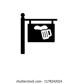 Signage icon vector isolated on white background, logo concept of Signage sign on transparent background, filled black symbol